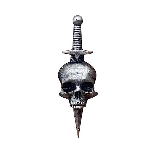 Gothic Skull Daggers Abzeichen Pin Vintage Horror Skelettbrosche Brosche Kreuzen Schwerter Abzeichen Kleidung Pin Schmuckanlage Pin von ZANGWAGRU