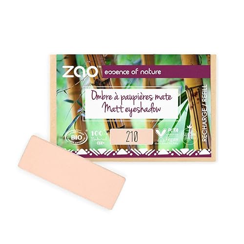 Zao Rectangle Eye Shadow Rechteckiger Matter Lidschatten Peachy Pink Nr.210 Refill Nachfüllpackung von ZAO essence of nature