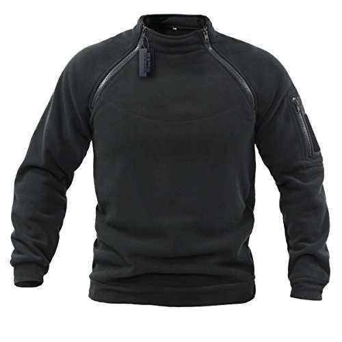ZAPT Taktische Fleecejacke Military Polartec Thermal Pro Thick Warm Tech Fleece, Eisen schwarz, L von ZAPT