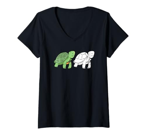 Damen Schildkröten Schildkröte Ozean Meerestier T-Shirt mit V-Ausschnitt Damen Schildkröten Schildkröte Ozean Meerestier T-Shirt mit V-Ausschnitt von ZAR Prints.