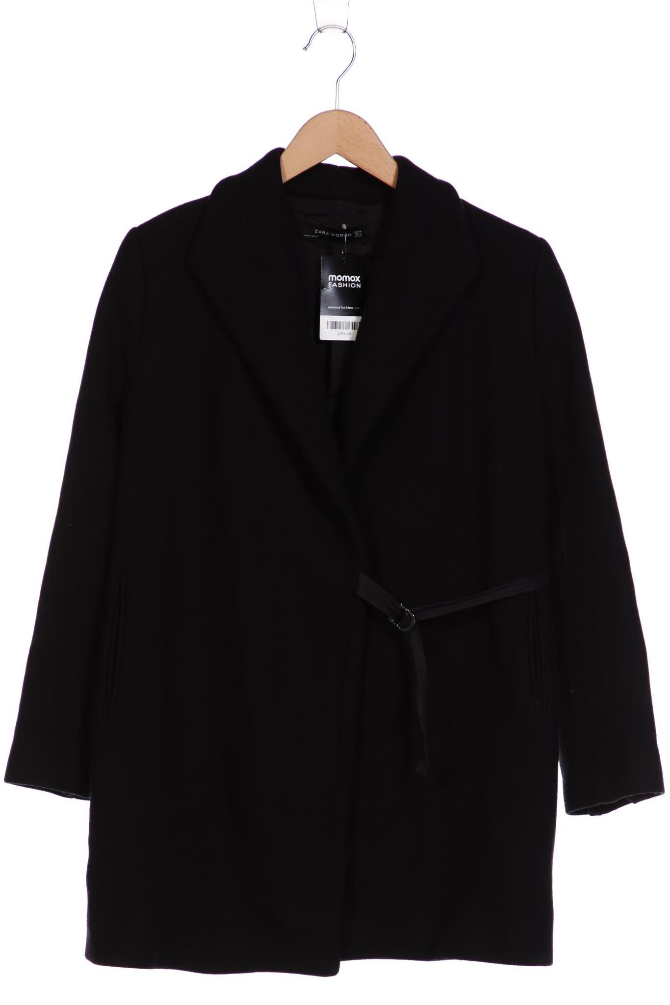 Zara Damen Mantel, schwarz, Gr. 38 von ZARA