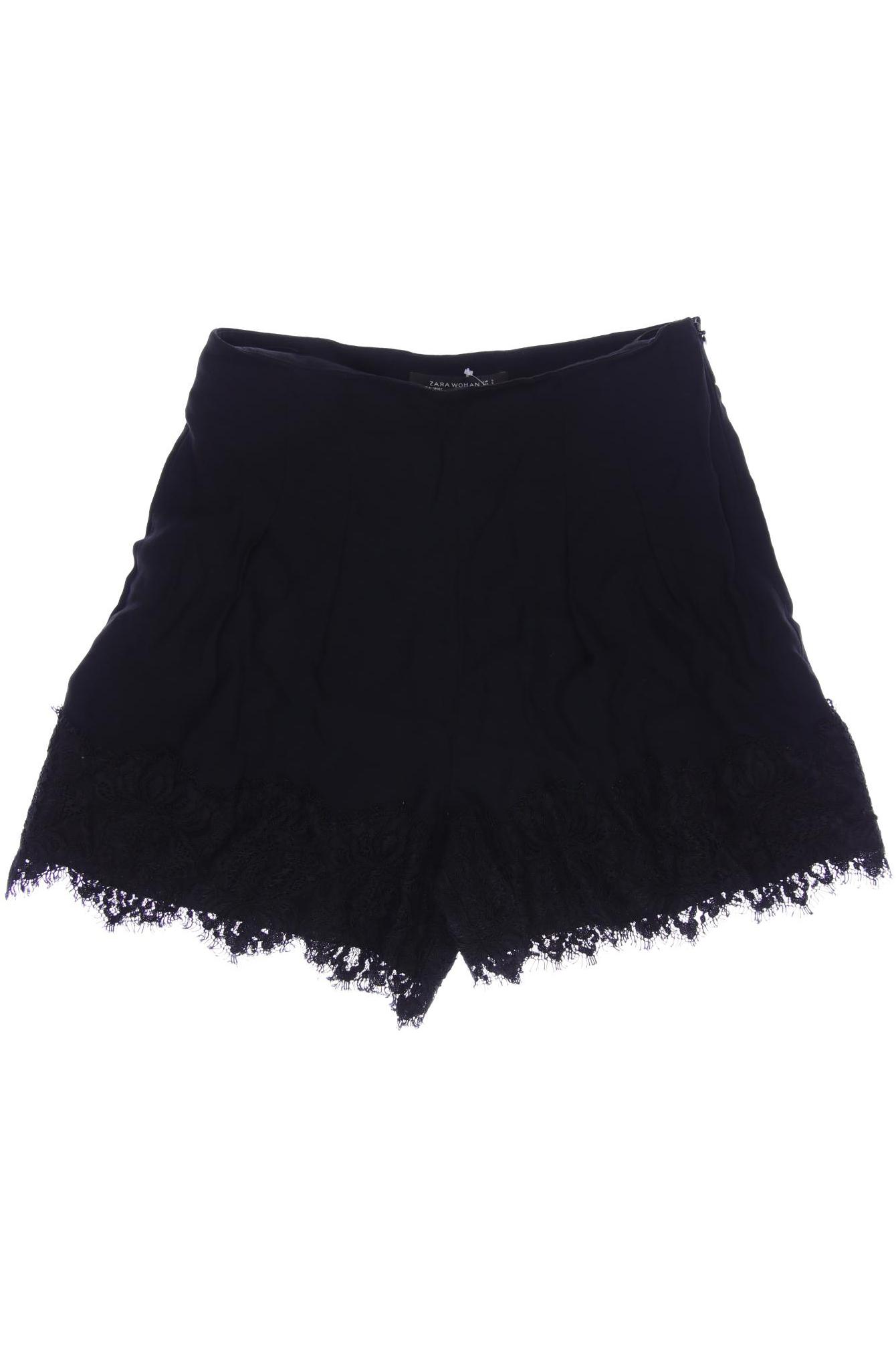 Zara Damen Shorts, schwarz, Gr. 36 von ZARA