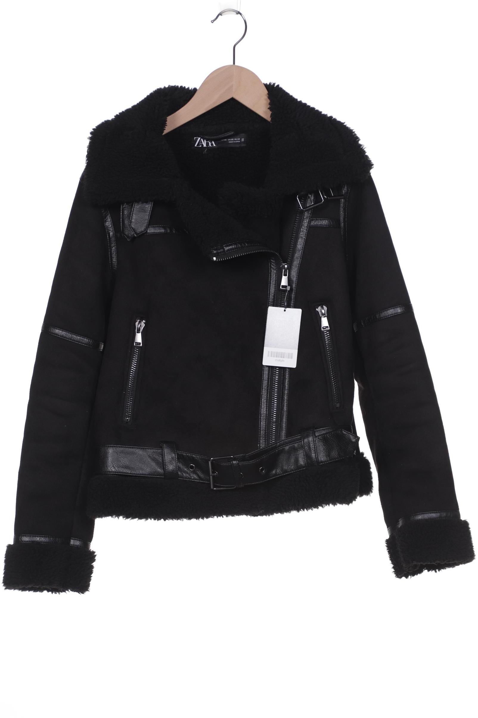 Zara Damen Jacke, schwarz, Gr. 34 von ZARA