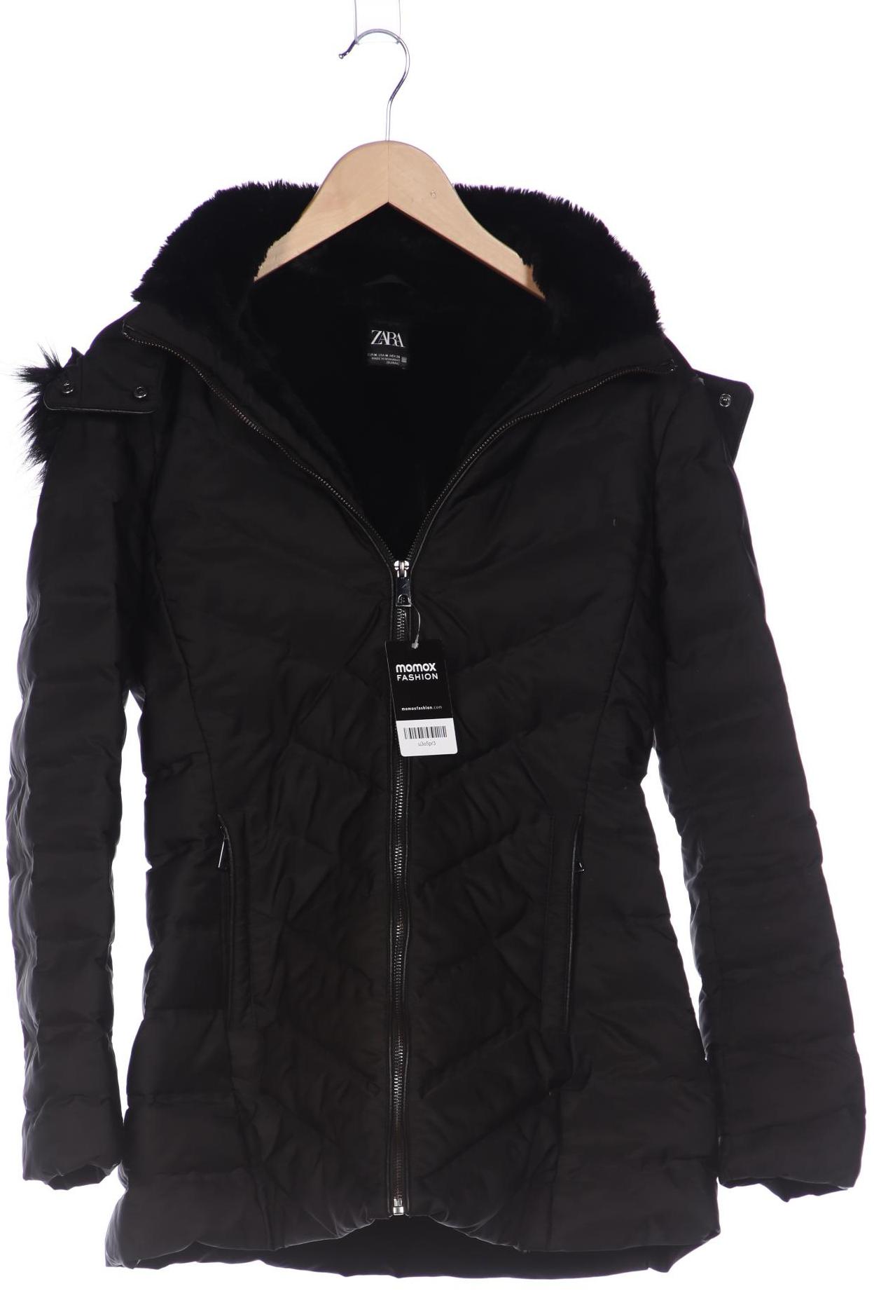 Zara Damen Mantel, schwarz, Gr. 38 von ZARA