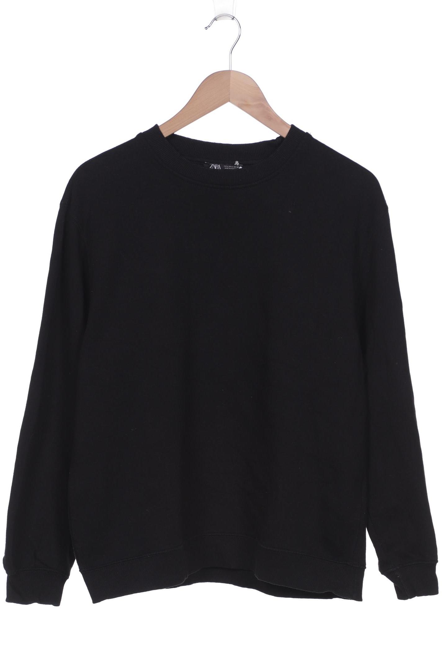 Zara Damen Sweatshirt, schwarz, Gr. 42 von ZARA