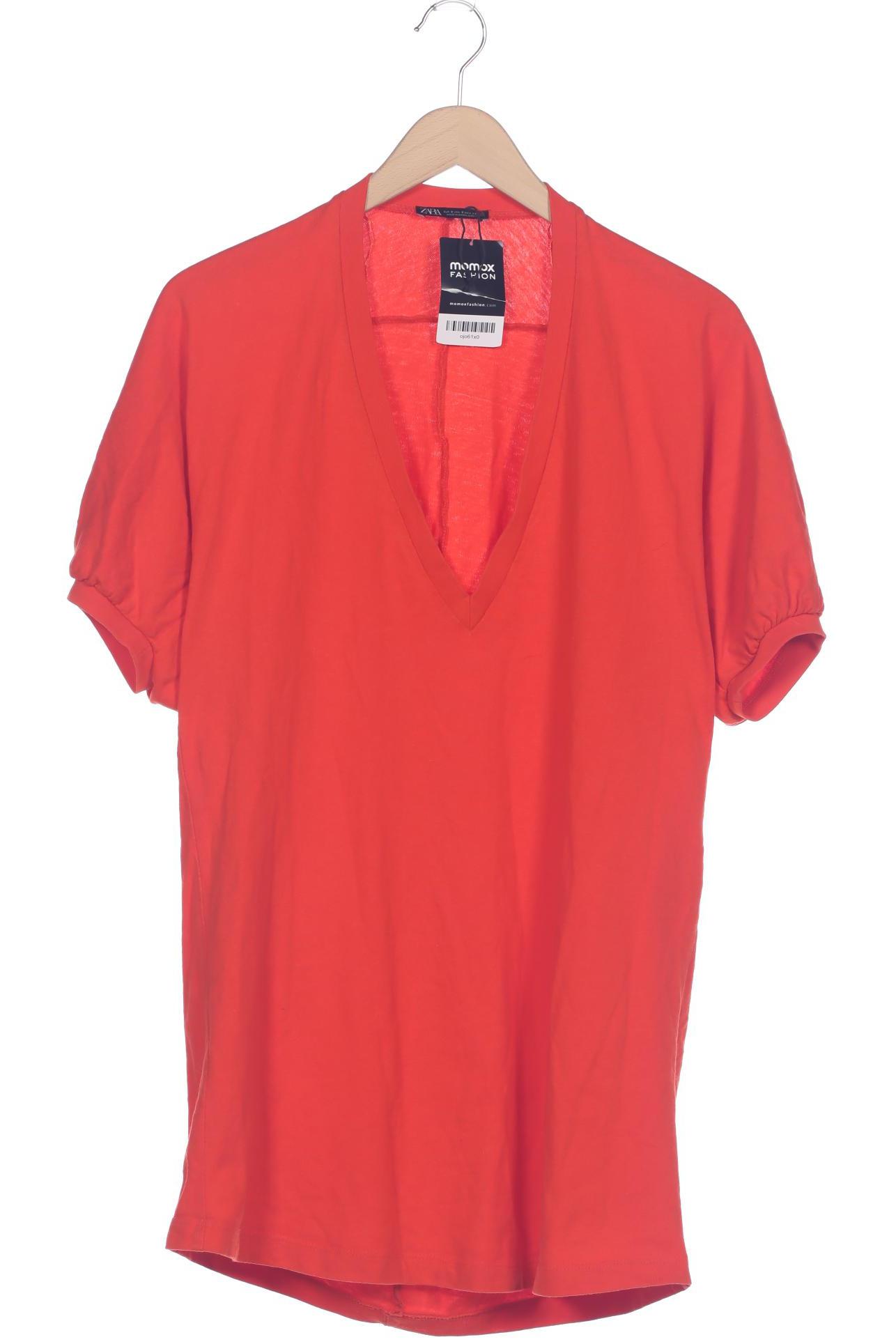 Zara Damen T-Shirt, rot, Gr. 36 von ZARA