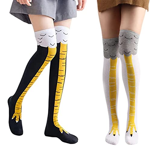 ZARADU Chicken Leg Socks - Strümpfe Damen Hühnerfüße Socken - Hühner Socken，Entworfen Für Kostümpartys, Rollenspiele, Geburtstagsfeiern(2 Paar) von ZARADU