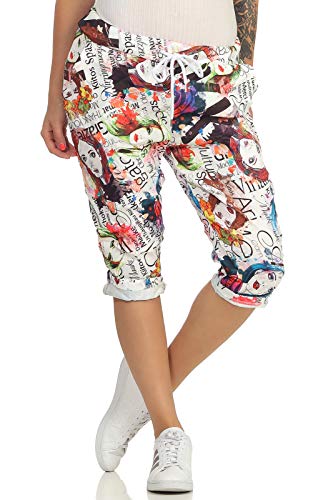 ZARMEXX Bedruckte Damen Caprihose Bermudashort Kurze Hose Sommerhose für Freizeit und Strand von ZARMEXX