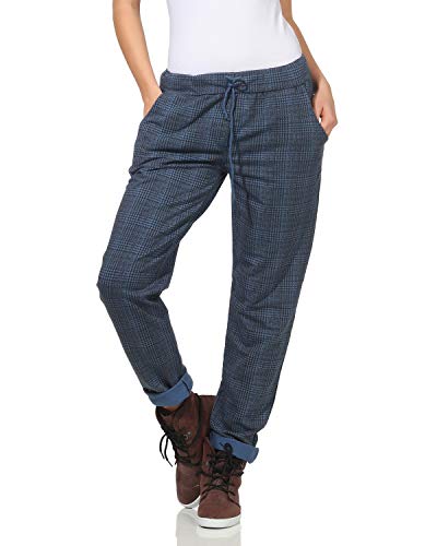 ZARMEXX Damen Hose Baumwoll-Sweatpants Freizeithose Jogginghose Stretch Casual Boyfriends (Jeansblau, 36-40) von ZARMEXX