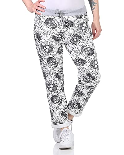 ZARMEXX Damen Sweatpants Baggy Boyfriend Sommerhose Sport All-Over Print One Size Muster 1 One Size (36-40) von ZARMEXX