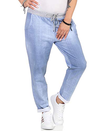 ZARMEXX Damen Sweatpants Baggy Boyfriend Sommerhose Sport All-Over Print One Size Muster 12 One Size (36-40) von ZARMEXX