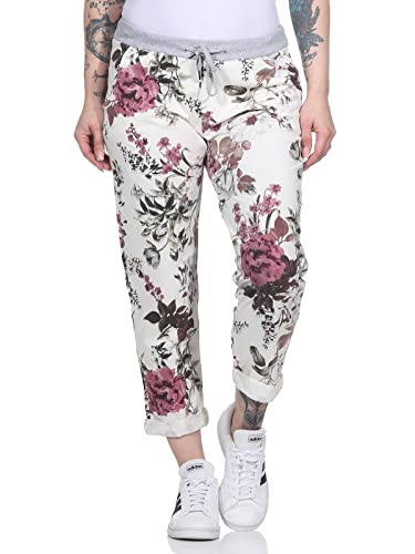 ZARMEXX Damen Sweatpants Baggy Boyfriend Sommerhose Sport All-Over Print One Size Muster 7 One Size (36-40) von ZARMEXX