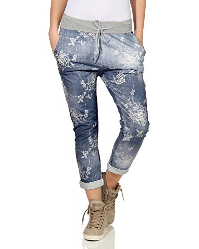 ZARMEXX Damen Sweatpants Baggy Boyfriend Sommerhose Sport All-Over Print One Size Muster 9 One Size (36-40) von ZARMEXX