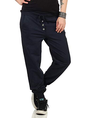 ZARMEXX Damen Sweatpants im Classic Look Baggy Baumwollhose Damenhose Trainingshose Sporthose Unifarben (Navy-Uni, 36-40) von ZARMEXX