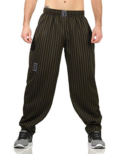 Herren Sporthose Jogginghose Lang Fitnesshose Bodybuilding Kraftsport Hose Gym Pumperhose (Armee, 3XL) von ZARMEXX