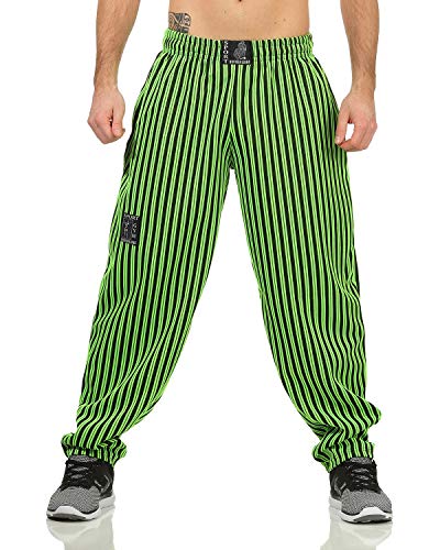 ZARMEXX Herren Sporthose Jogginghose Lang Fitnesshose Bodybuilding Kraftsport Hose Gym Pumperhose (Neongruen, L) von ZARMEXX