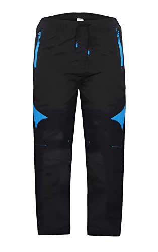 ZARMEXX Kinder Softshell Thermohose Jungen Mädchen Outdoor Trekking Herbst Winter Schneehose Ski Wanderhose (SF-1972 schwarz-blau, 140) von ZARMEXX