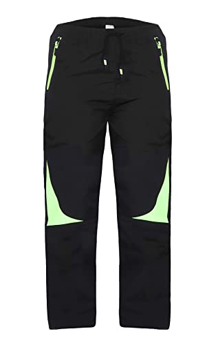 ZARMEXX Kinder Thermohose Jungen Mädchen Outdoor Softshell Hose Trekking Herbst Winter Schneehose Skihose Wanderhose (1993 schwarz-Gruen, 134) von ZARMEXX