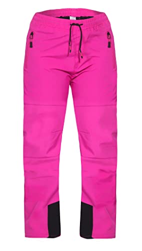 ZARMEXX Kinder Thermohose Jungen Mädchen Outdoor Softshell Hose Trekking Herbst Winter Schneehose Skihose Wanderhose (1994 pink, 146) von ZARMEXX