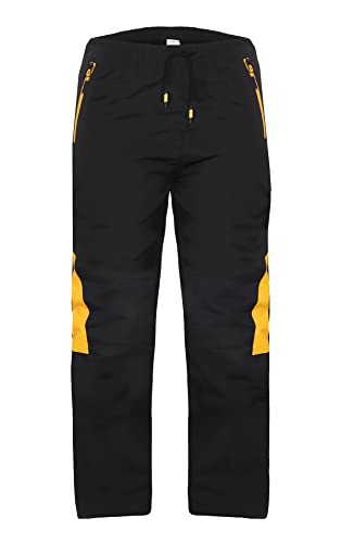 ZARMEXX Kinder Thermohose Jungen Mädchen Outdoor Trekking Herbst Winter Schneehose Skihose Wanderhose (2011schwarz-gelb, 134) von ZARMEXX