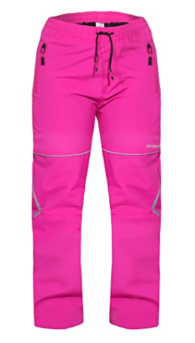 ZARMEXX Kinder Thermohose Jungen Mädchen Outdoor Trekking Herbst Winter Schneehose Skihose Wanderhose (2013pink, 158) von ZARMEXX