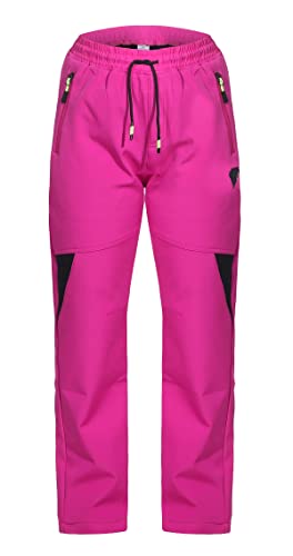 ZARMEXX Kinder Thermohose Jungen Mädchen Outdoor Trekking Herbst Winter Schneehose Skihose Wanderhose (pink, 146) von ZARMEXX