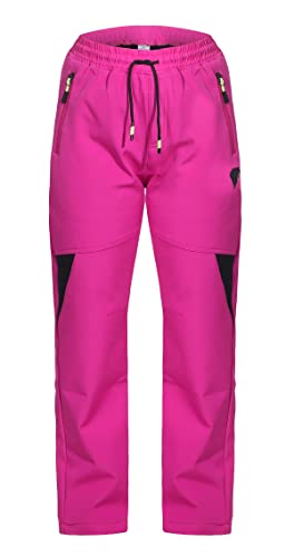 ZARMEXX Kinder Thermohose Jungen Mädchen Outdoor Trekking Herbst Winter Schneehose Skihose Wanderhose (pink, 152) von ZARMEXX