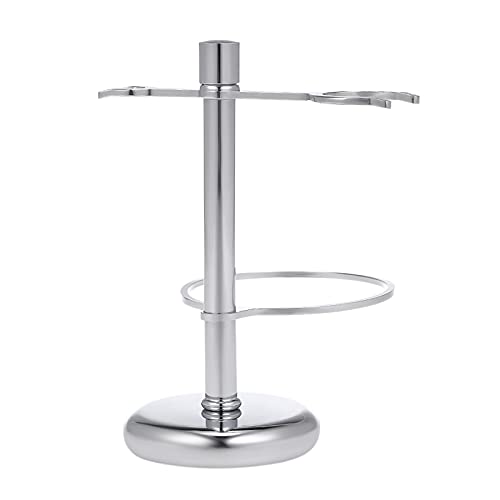 2-in-1-Rasierhalter aus Edelstahl mit Bürste und Rasierständer, Geeignet für Herren-Rasierset von ZASCHMOY