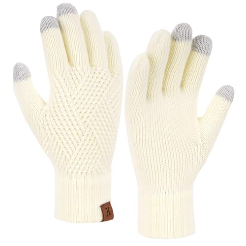 ZASFOU Damen Winter Touchscreen Handschuhe Warm Winterhandschuhe Strickhandschuhe für Frauen Geschenk Kaltes Wetter von ZASFOU