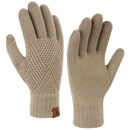 ZASFOU Damen Winter Touchscreen Handschuhe Warm Winterhandschuhe Strickhandschuhe für Frauen Geschenk Kaltes Wetter von ZASFOU