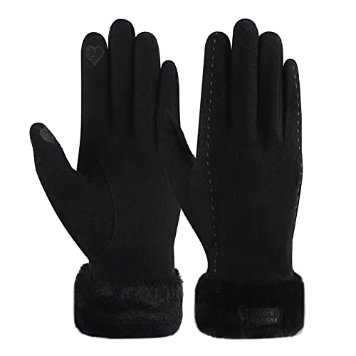 ZASFOU Damen Winter Touchscreen Handschuhe mit Thermo Fleecefutter, Warme und Dick Wolle von ZASFOU