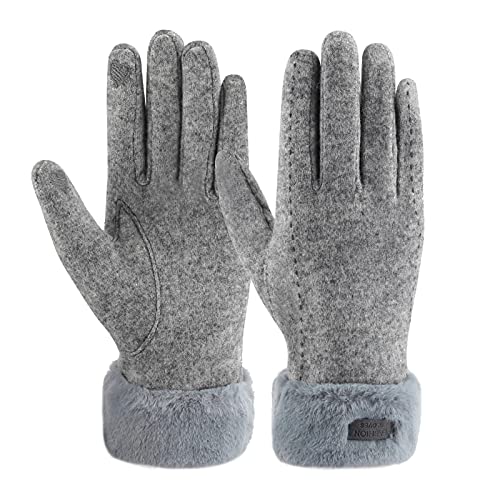 ZASFOU Damen Winter Touchscreen Handschuhe mit Thermo Fleecefutter, Warme und Dick Wolle von ZASFOU