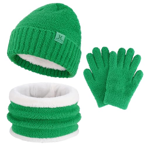 ZASFOU Kinder Winter Mütze Loop Schal Handschuhe Set 4 5 6 7 8 Jahre Kleinkinder Thermo Wintermütze Beanie Schlauchschal Mützen Geschenk für Jungen Mädchen von ZASFOU