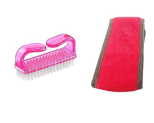 ZAUKY 1 x Maniküre-/Pediküre-Griff-Nagelbürste, Hand-, Finger-Zehen-Nagelreinigungsbürste mit 1 x Spa-Stirnband für Damen, Make-up-Stirnband, Stirnbänder zum Waschen von Gesicht und Gesicht ZAUKY 1 x Maniküre-/Pediküre-Griff-Nagelbürste, Hand-, Finger-Zehen-Nagelreinigungsbürste mit 1 x Spa-Stirnband für Damen, Make-up-Stirnband, Stirnbänder zum Waschen von Gesicht und Gesicht von ZAUKY