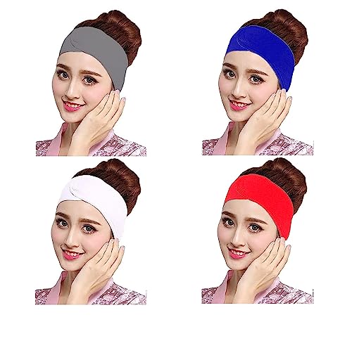 ZAUKY Gesichts-Spa-Stirnband, Stretch-Handtuch, Baumwoll-Stirnband für Damen, 4 Stück, mehrfarbig ZAUKY Gesichts-Spa-Stirnband, Stretch-Handtuch, Baumwoll-Stirnband für Damen, 4 Stück, mehrfarbig von ZAUKY
