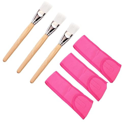 ZAUKY Gesichtspackung mit Pinsel und Gesichts-Stirnband, für Damen, Rouge, Gesichtsmaske, Applikatorpinsel, Make-up-Kopfwickel, Haarbänder, Beauty-Werkzeug (3 Kunststoffpinsel + 3 Stirnbänder ZAUKY Gesichtspackung mit Pinsel und Gesichts-Stirnband, für Damen, Rouge, Gesichtsmaske, Applikatorpinsel, Make-up-Kopfwickel, Haarbänder, Beauty-Werkzeug (3 Kunststoffpinsel + 3 Stirnbänder von ZAUKY