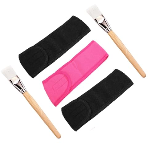 zauky 3 waschbare Make-up-Haarbänder für Yoga, Sport, Bad und Dusche, mit 2 x Gesichtsbleichen-Applikatorpinseln zauky 3 waschbare Make-up-Haarbänder für Yoga, Sport, Bad und Dusche, mit 2 x Gesichtsbleichen-Applikatorpinseln von ZAUKY