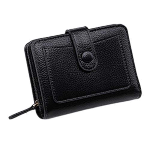 ZAYOKO Geldbeutel Damen Leder, Geldbörse Damen mit RFID Blockierung, Portemonnaie Damen klein mit Reißverschluss und Druckknopf von ZAYOKO