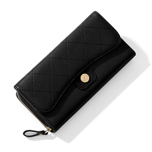 ZAYOKO Geldbörse Damen, RFID Groß Portemonnaie Damen, Geldbeutel Damen mit Reißverschluss Münzfach, Portmonee Damen mit 11 Kartenfächer von ZAYOKO