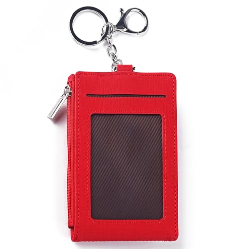 ZAYOKO Kartenetui Damen, Geldbeutel Kreditkartenetui Damen mit Schlüsselanhänger, Geldbörse Damen mit ID-Fenster und Schnellzugriff-Fach von ZAYOKO