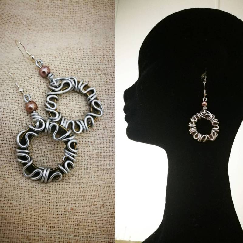 Freiform Draht Gewickelt Creolen von ZAYUNU