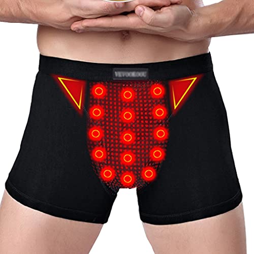 ZAYZ Männer Magnetisch Boxershorts, Atmungsaktiv Therapie Gesundheitsversorgung Komfort Flache Hose, Turmalin Erweiterung Unterwäsche Starke Shorts (Color : 3pcs, Size : 4XL) von ZAYZ