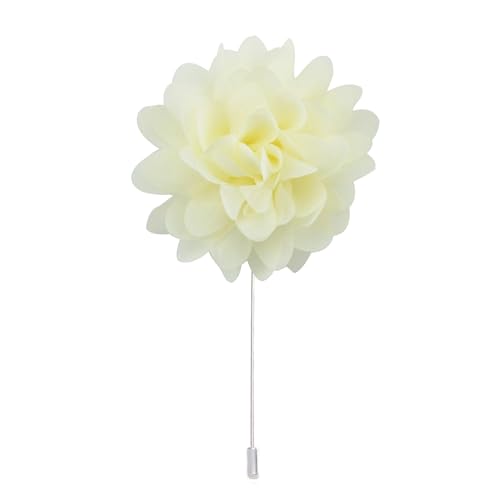 10 * 11 CM 4 stücke Silber Chiffon Tuch Blume Anstecknadel Abzeichen Blume Corsage Satin Blume/Rose Anstecknadel Brosche Pin Frauen Männer Für Frauen Braut von ZAZUZU