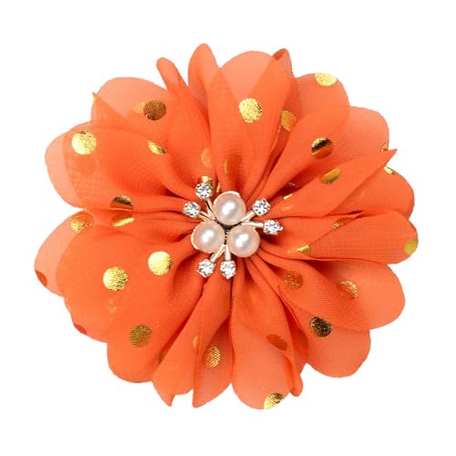 10 * 11 CM 6 stücke Gold Punkte Gold Satin Blume Anstecknadel Abzeichen Blume Corsage Satin Rose Blume/rose Anstecknadel Brosche Pin Frauen Männer von ZAZUZU