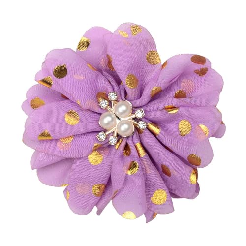 10 * 11 CM 6 stücke Gold Punkte Gold Satin Blume Anstecknadel Abzeichen Blume Corsage Satin Rose Blume/rose Anstecknadel Brosche Pin Frauen Männer von ZAZUZU