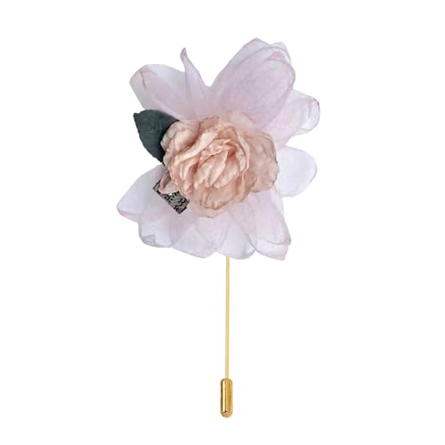 10 * 11cm 2/4 STÜCKE Blase Gold Satin Blume Anstecknadel Abzeichen Blume Corsage Satin Blume/Rose Anstecknadel Brosche Pin Frauen Männer Für Frauen Braut von ZAZUZU