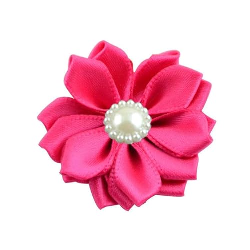 4 * 9 CM 20 stücke Hellblau Lila Gold Satin Blume Anstecknadel Abzeichen Blume Corsage Perle Satin Rose Blume/Rose Anstecknadel Brosche Pin Frauen Männer von ZAZUZU