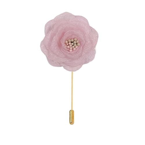 5 * 9cm 5/10 stücke Pailletten Guaze Chiffon Gold Satin Blume Anstecknadel Abzeichen Blume Corsage Satin Blume Anstecknadel Brosche Pin Frauen Männer Für Frauen Braut von ZAZUZU