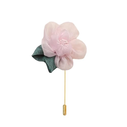 7 * 10 CM 10 STÜCKE Gold Satin Blume Anstecknadel Abzeichen Blume Corsage Satin Blume/Rose Anstecknadel Brosche Pin Frauen Männer Für Frauen Braut von ZAZUZU