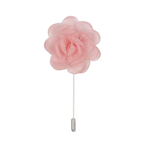 8 * 10 CM 3/6 stücke Kamelie Chiffon Gold Rosa Satin Blume Anstecknadel Abzeichen Blume Corsage Satin Blume/Rose Anstecknadel Brosche Pin Frauen Männer Für Frauen von ZAZUZU